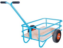 Handwagen - stabiles Rohrgestell, pulverbeschichtet, mit zus&auml;tzlichen St&uuml;tzen