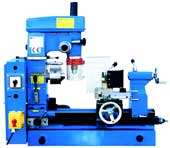 Vielzweckmaschine HQ 400-B ist Drehmaschine, Bohrmaschine, Fr&auml;smaschine und Gewindeschneidmaschine in Einem.